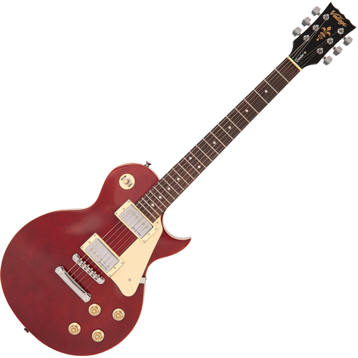 Vintage V10 Coaster Series Electric Guitar - Wine Red