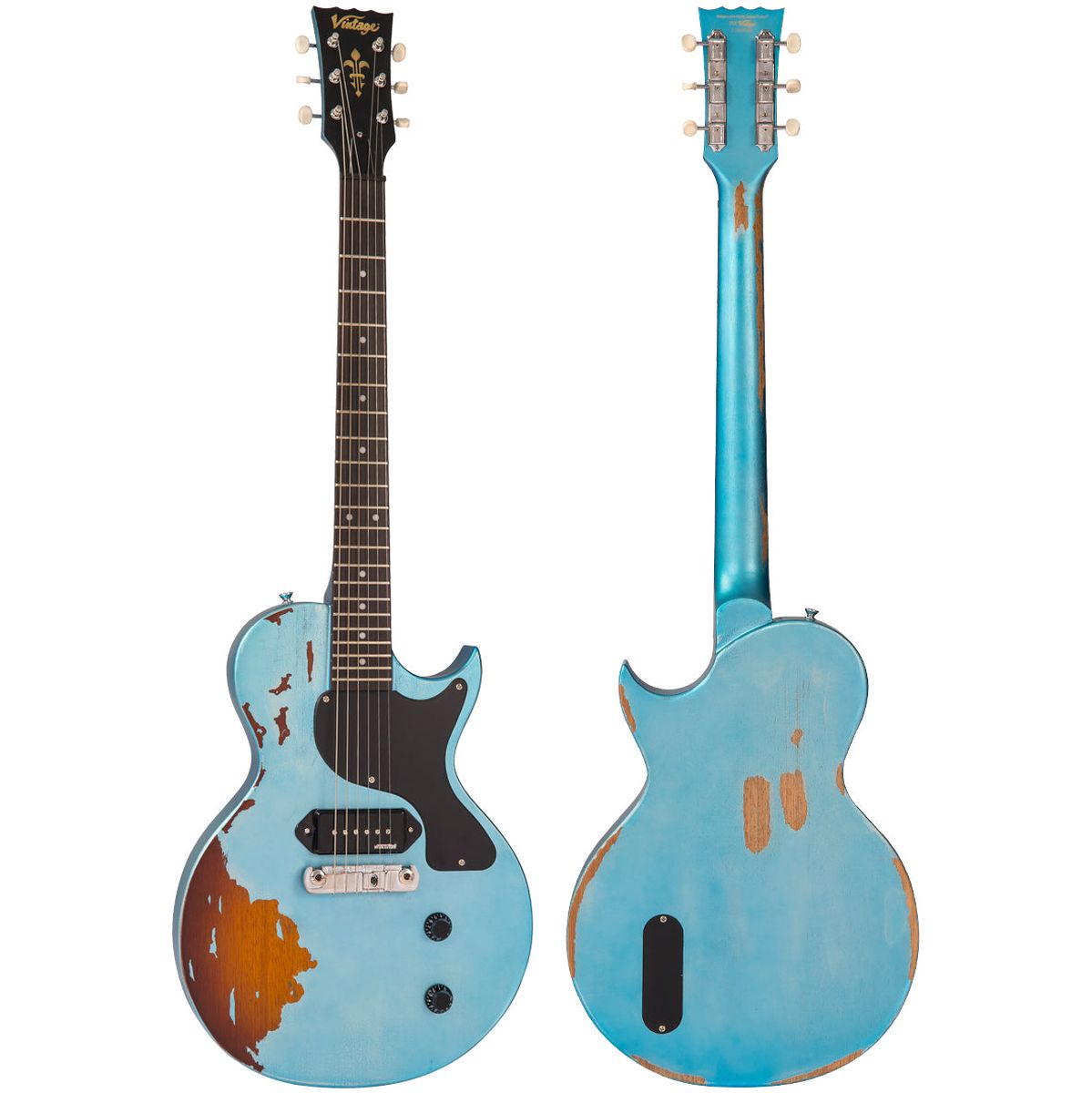 Vintage V120 Icon - Distressed Gun Hill Blue On Sunburst