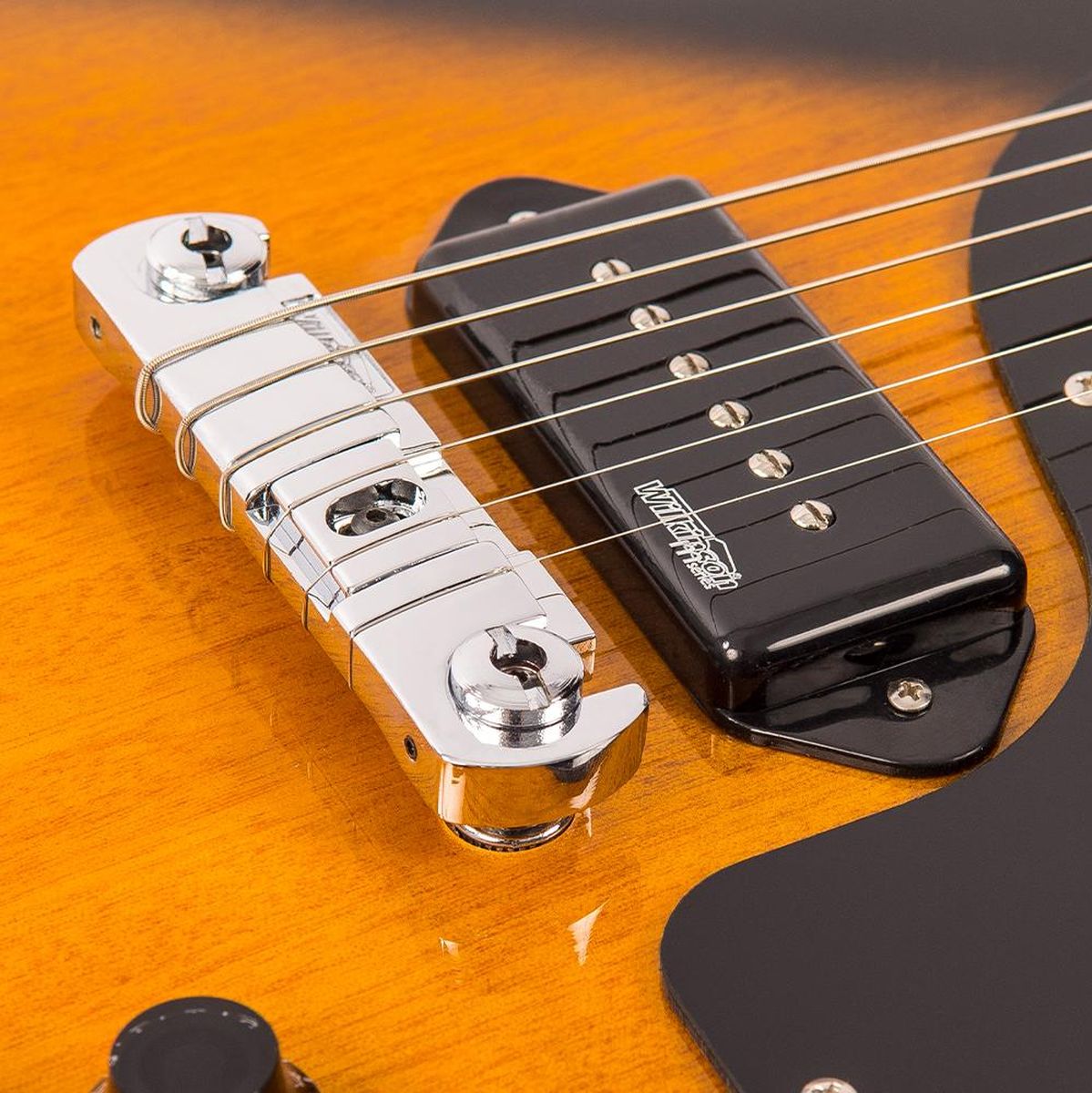 Vintage V120 Electric Guitar-Single Cut - Two Tone Sunburst