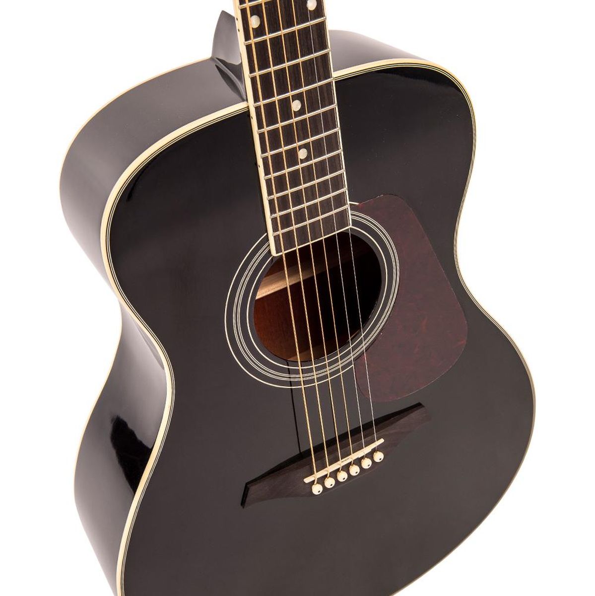 Vintage Folk Guitar-Solid Top-Black