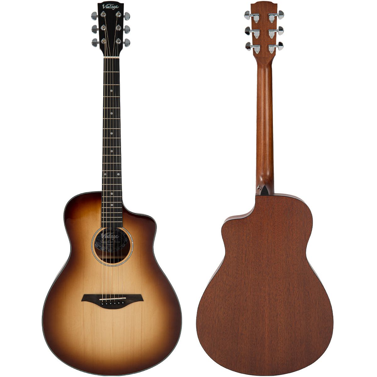 Vintage Pacific Coast Series Acoustic Guitar - Cherryburst