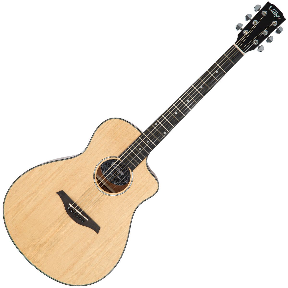 Vintage Pacific Coast Series Acoustic Guitar - Natural Spruce
