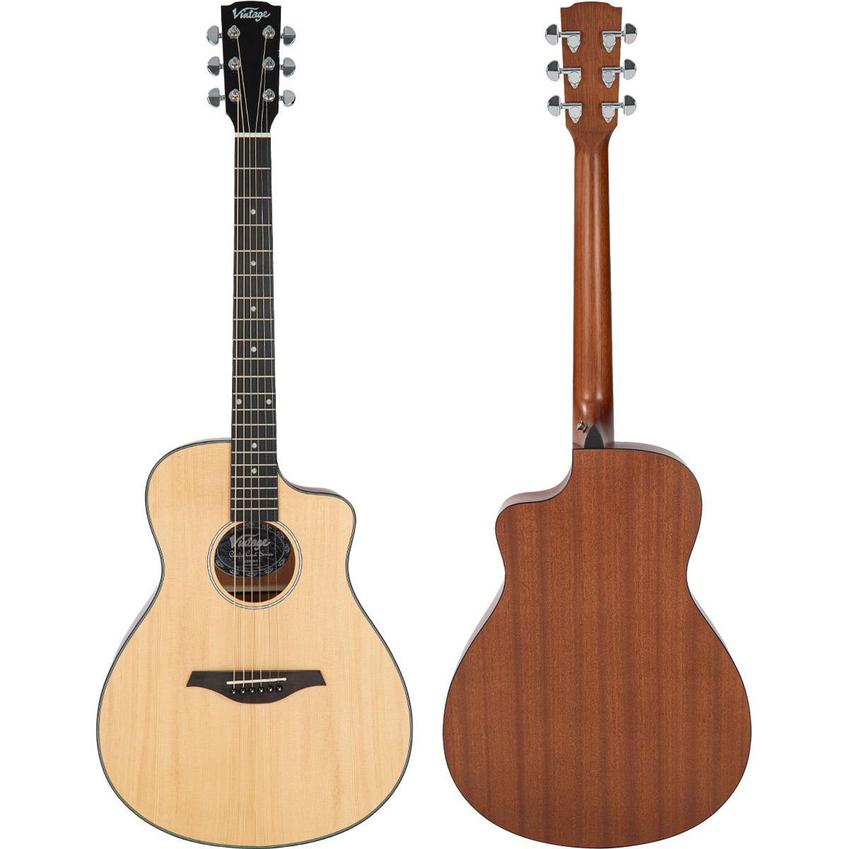 Vintage Pacific Coast Series Acoustic Guitar - Natural Spruce