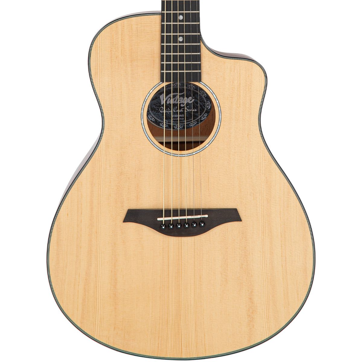 Vintage Pacific Coast Series Acoustic Guitar - Natural Spruce