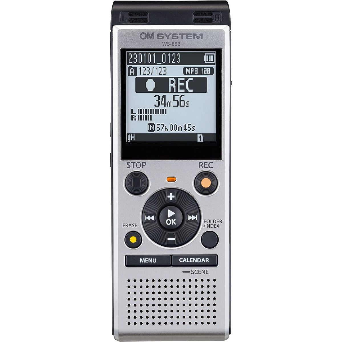 OM SYSTEM WS-882 (4GB) Stereo Recorder Silver