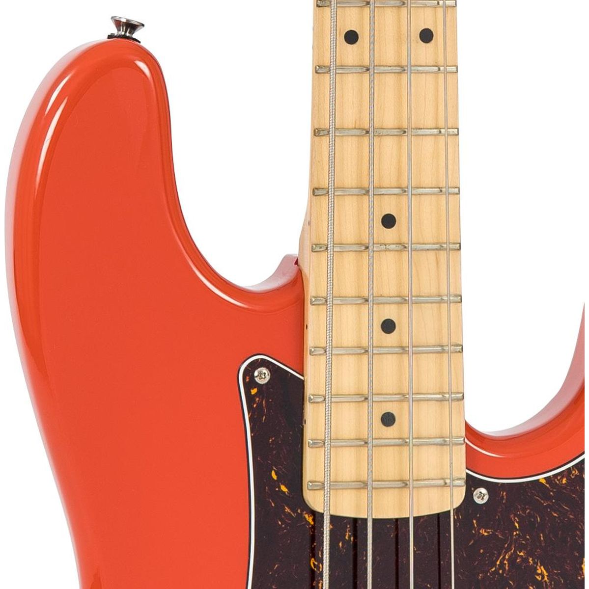 Vintage V4 Bass-Maple FB - Firenza Red