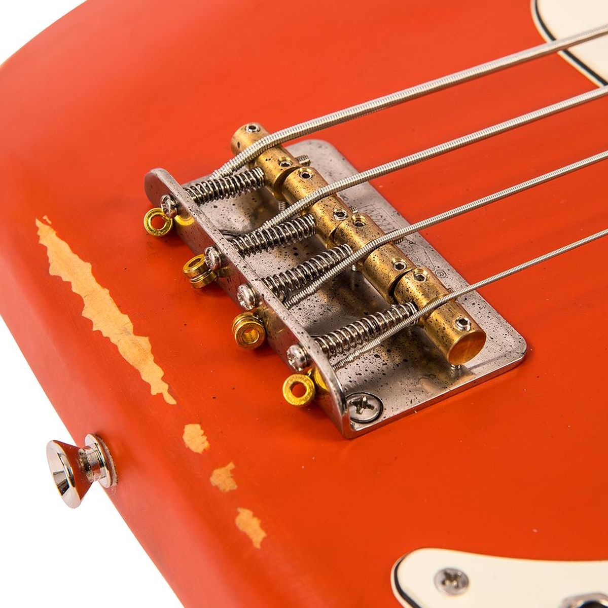 Vintage V4 Bass Icon - Distressed Firenza Red