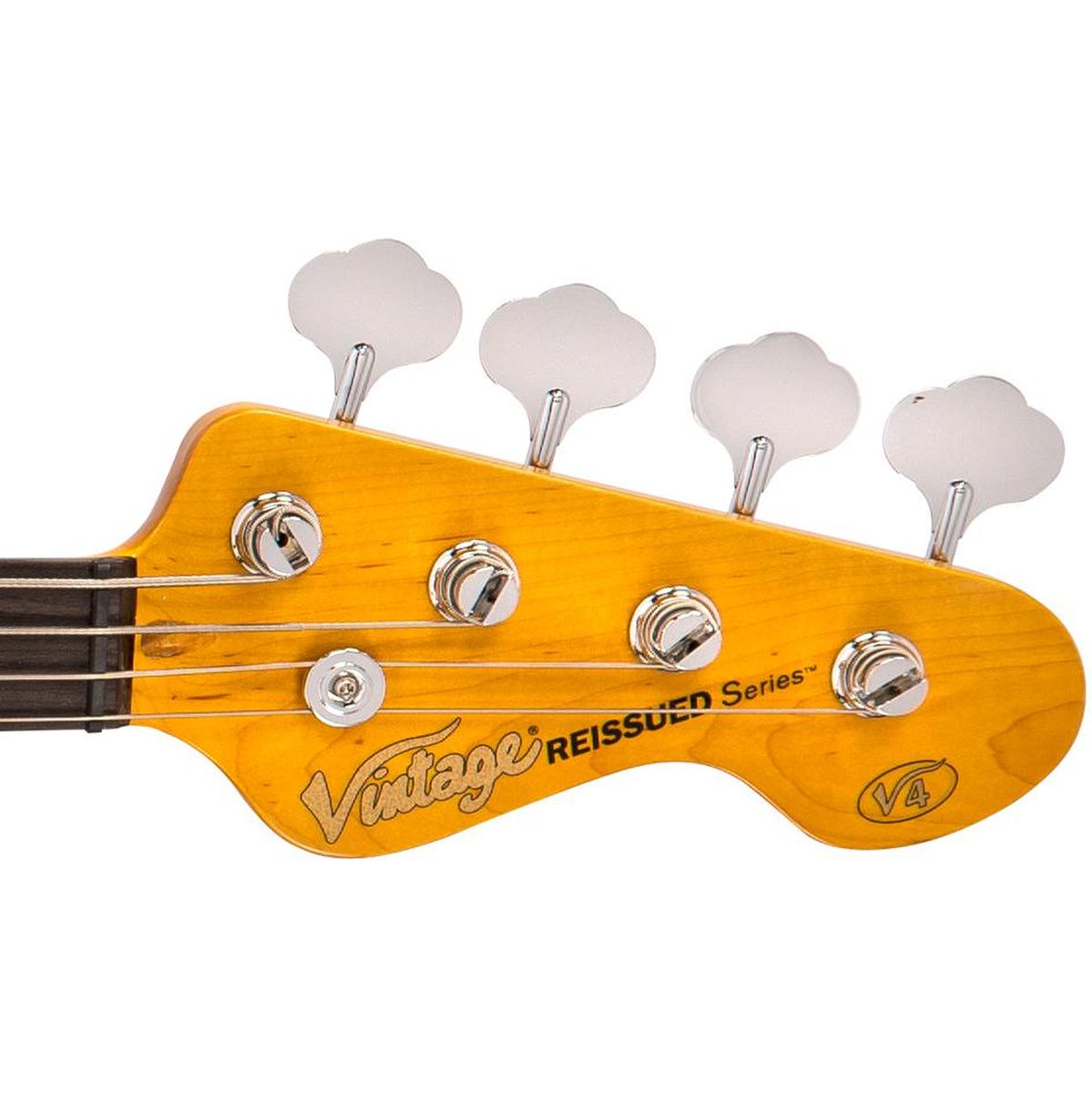Vintage V4 Bass-Vintage White