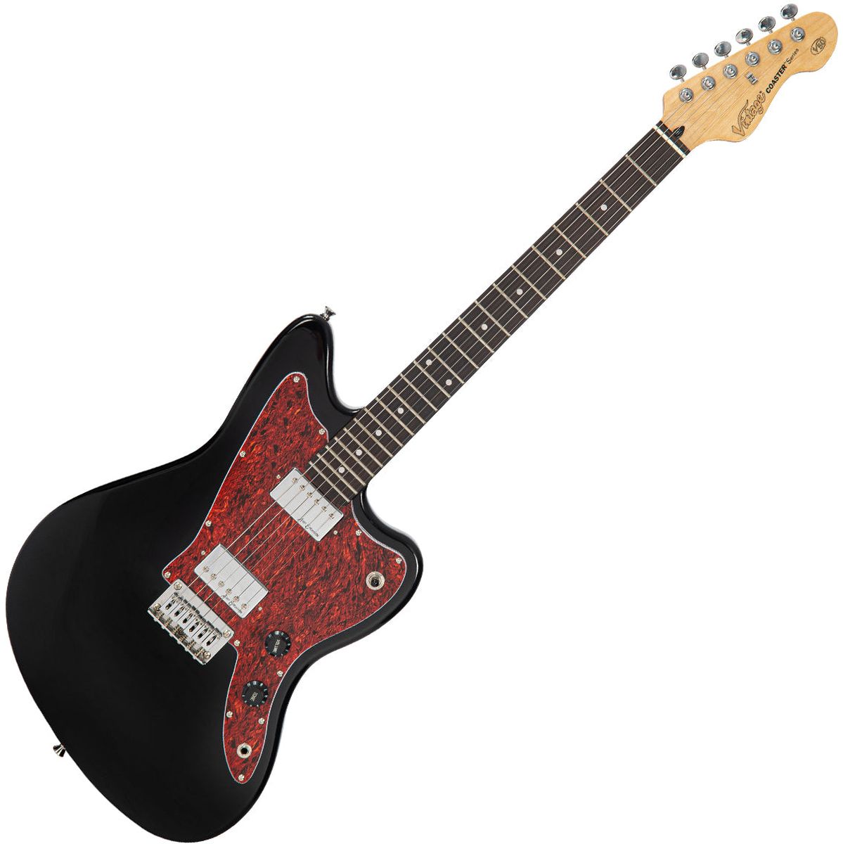 Vintage V50 Coaster Series Electric Guitar - Gloss Black