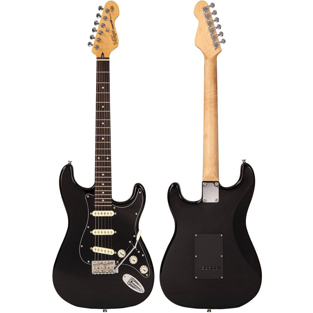 Vintage V60 Coaster Series Electric Guitar - Gloss Black