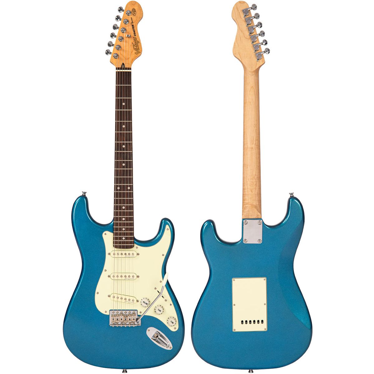 Vintage V60 Coaster Series Electric Guitar - Candy Apple Blue