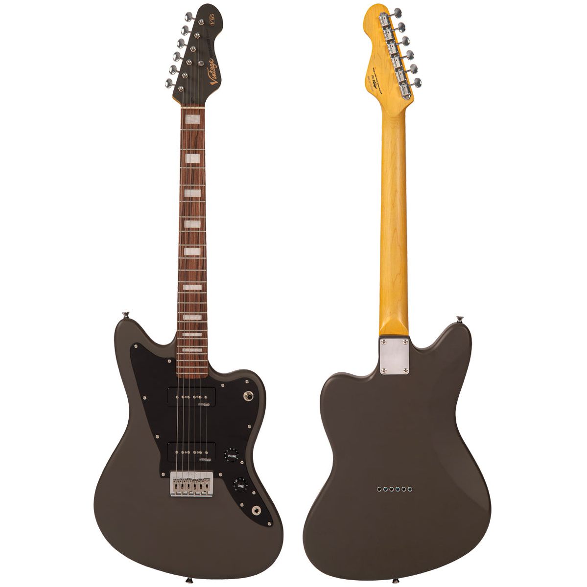 Vintage V65 Hardtail Electric Guitar - Satin Grey