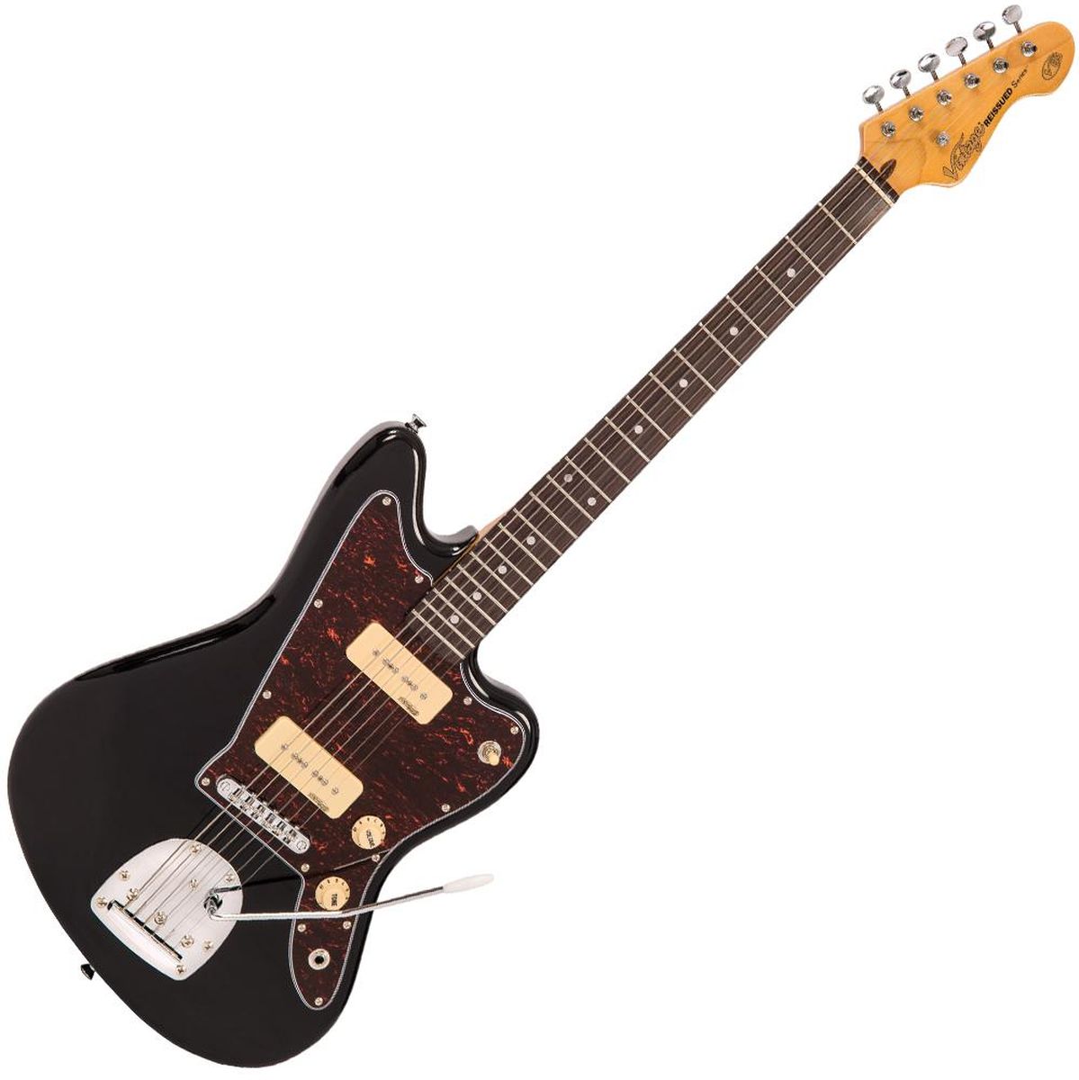 Vintage V65 Electric Guitar w/ Vibrato - Gloss Black