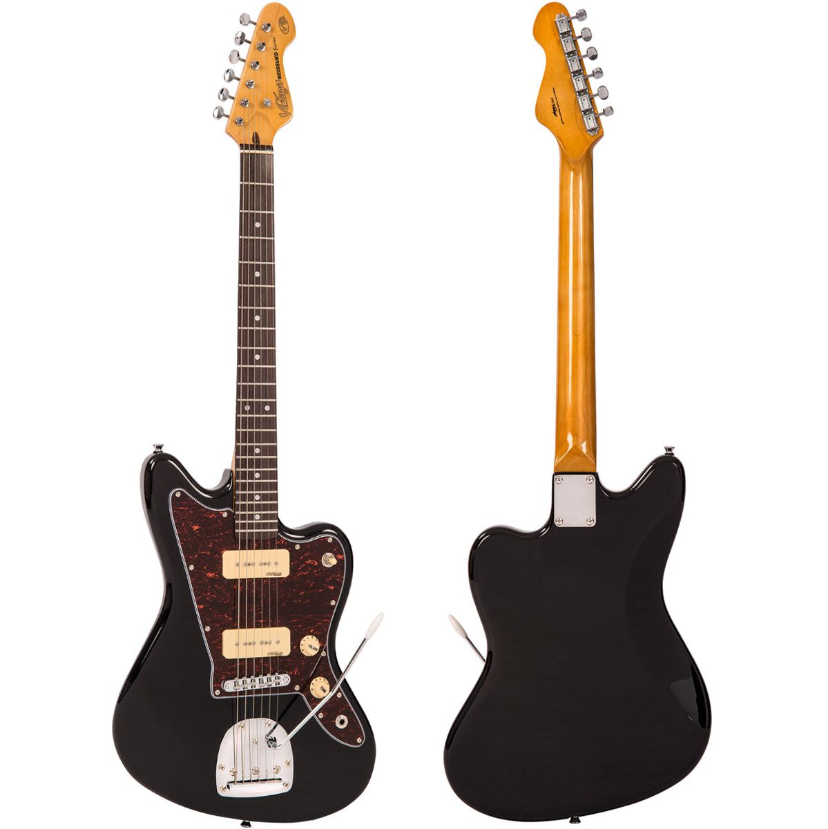 Vintage V65 Electric Guitar w/ Vibrato - Gloss Black