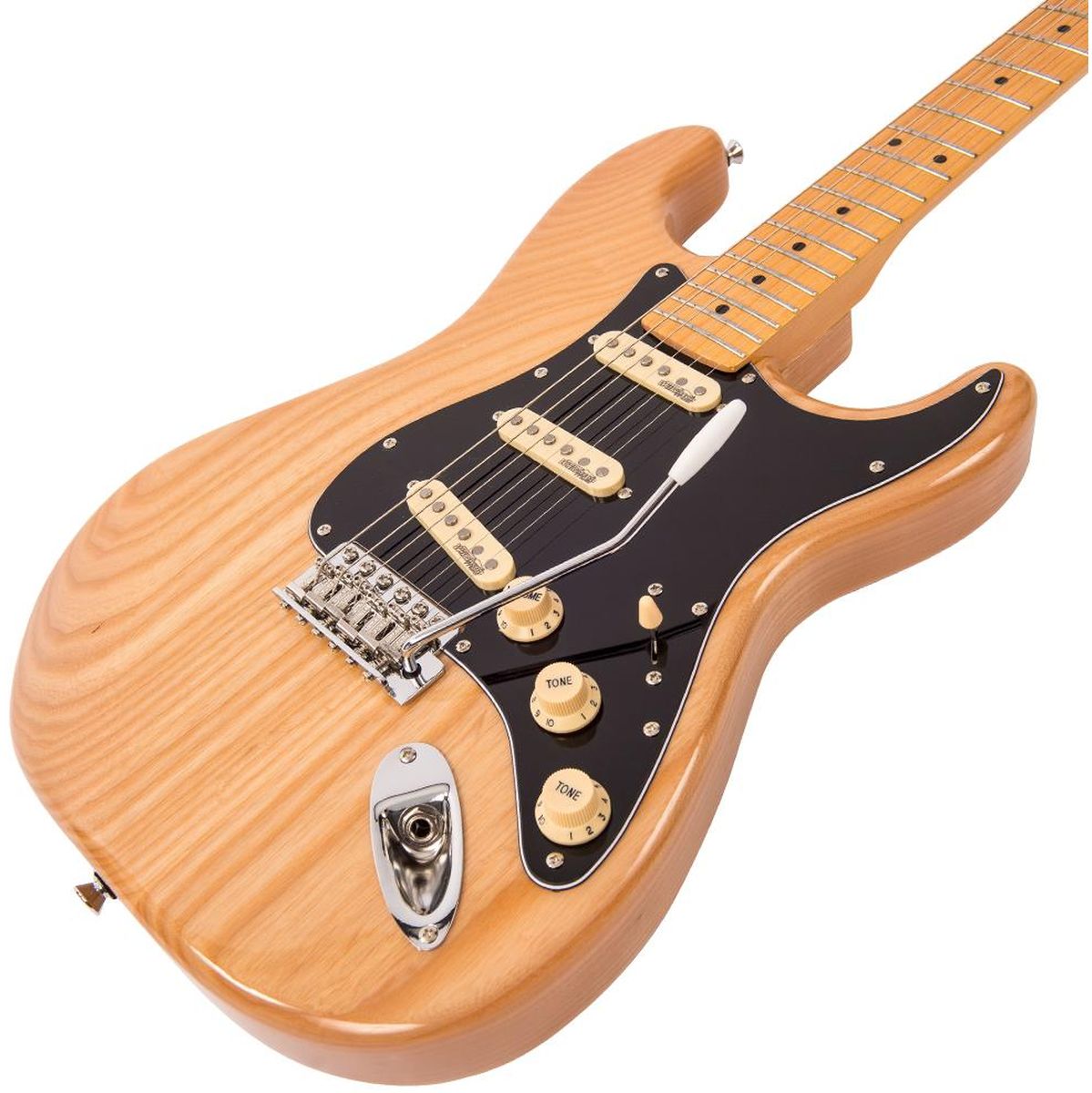 Vintage Electric Guitar - Maple FB - Natural Ash