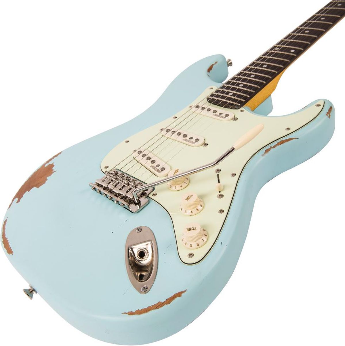 Vintage V6 Icon - Distressed Laguna Blue