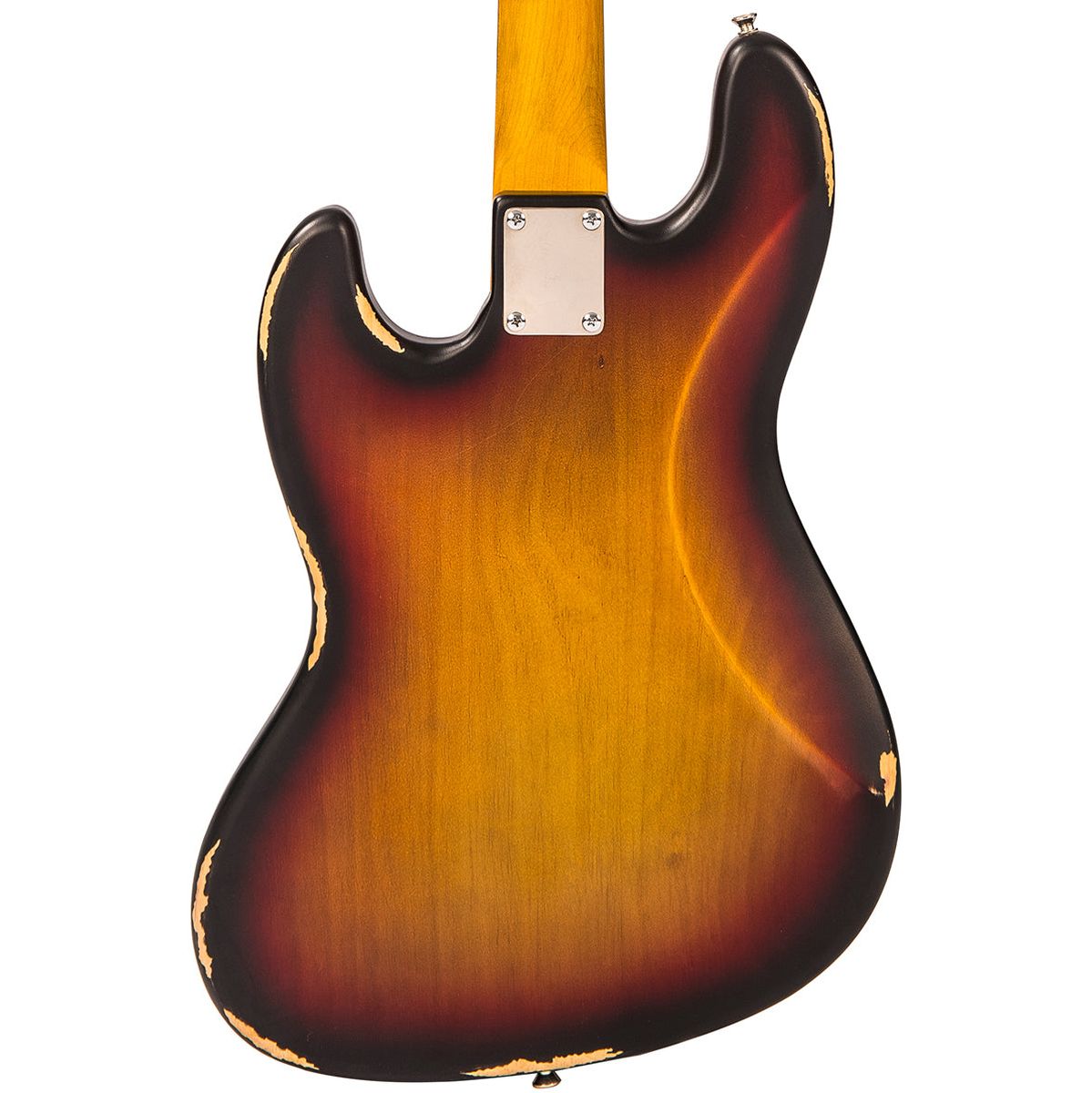 Vintage VJ74 Icon Fretless Bass - Distressed Sunburst