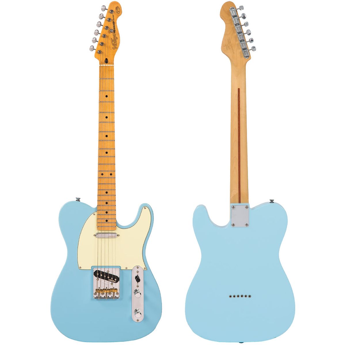 Vintage V75 Electric Guitar - Laguna Blue