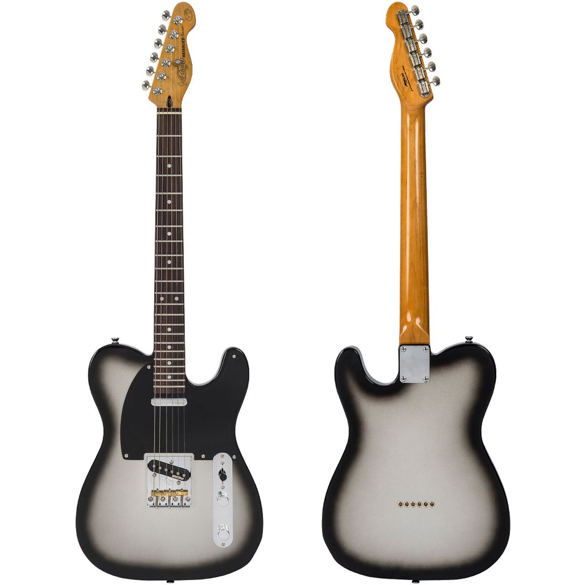 Vintage V75 Electric Guitar-Silver Burst