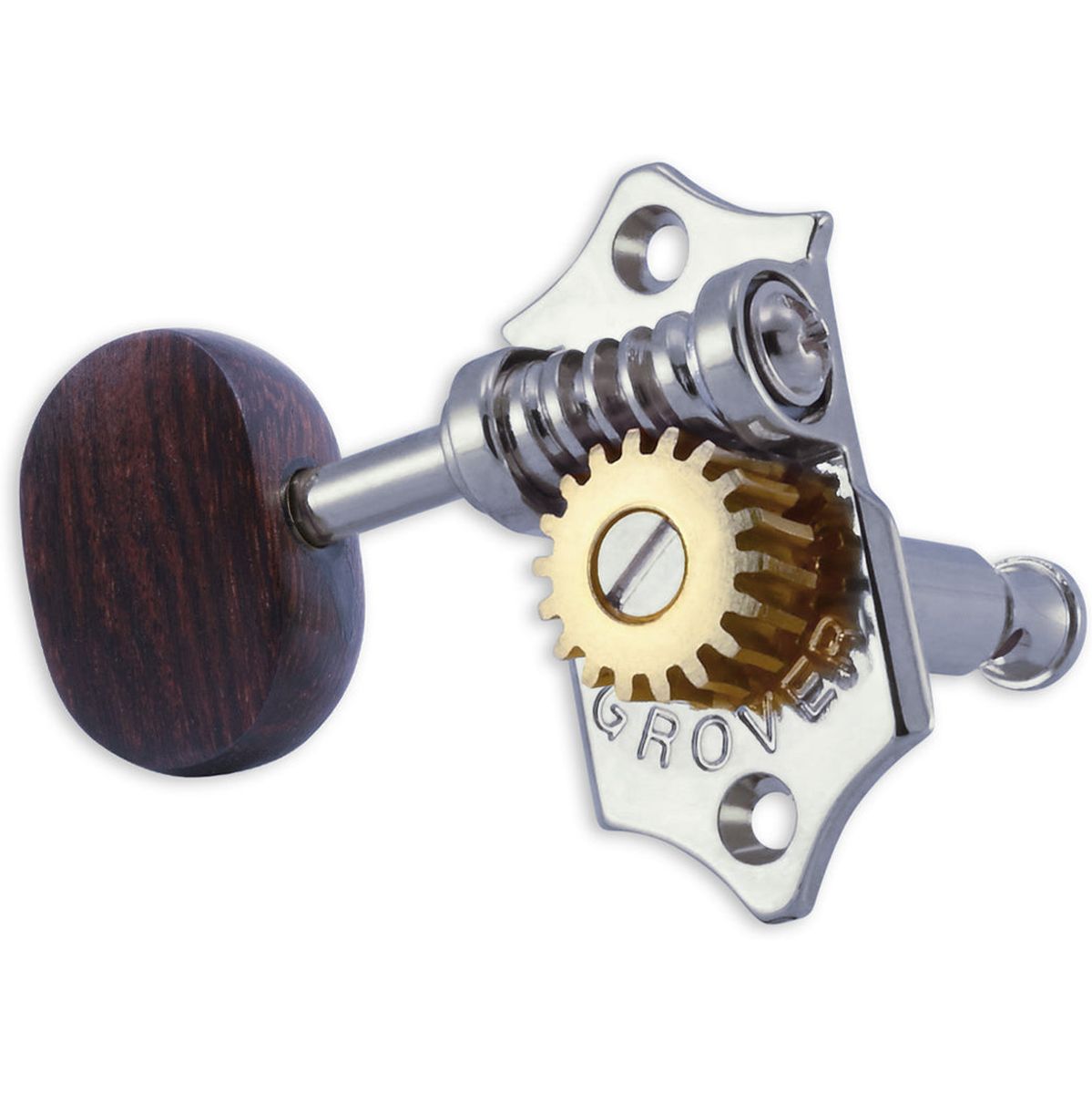 Grover Statite Vertical Set 6 Rosewood Buttons Chrome