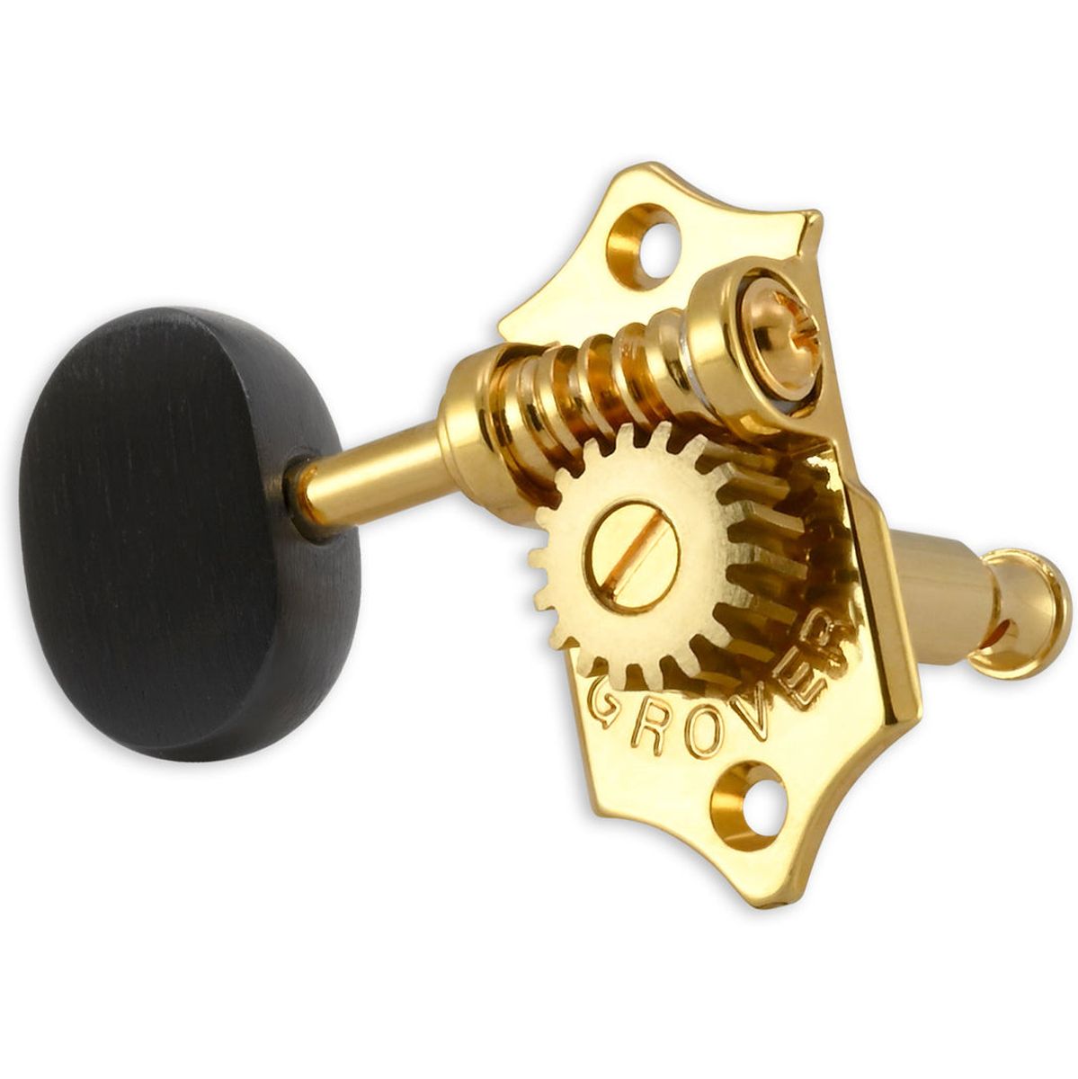 Grover Statite Vertical Set 6 Ebony Buttons Gold