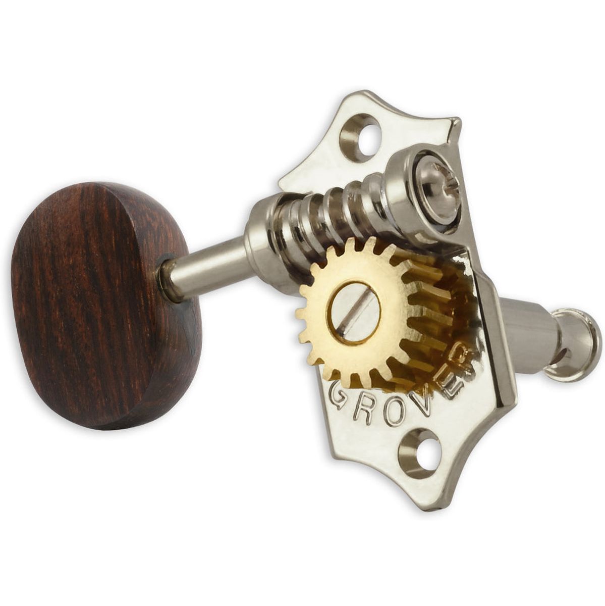 Grover Statite Vertical Set 6 Rosewood Buttons Nickel