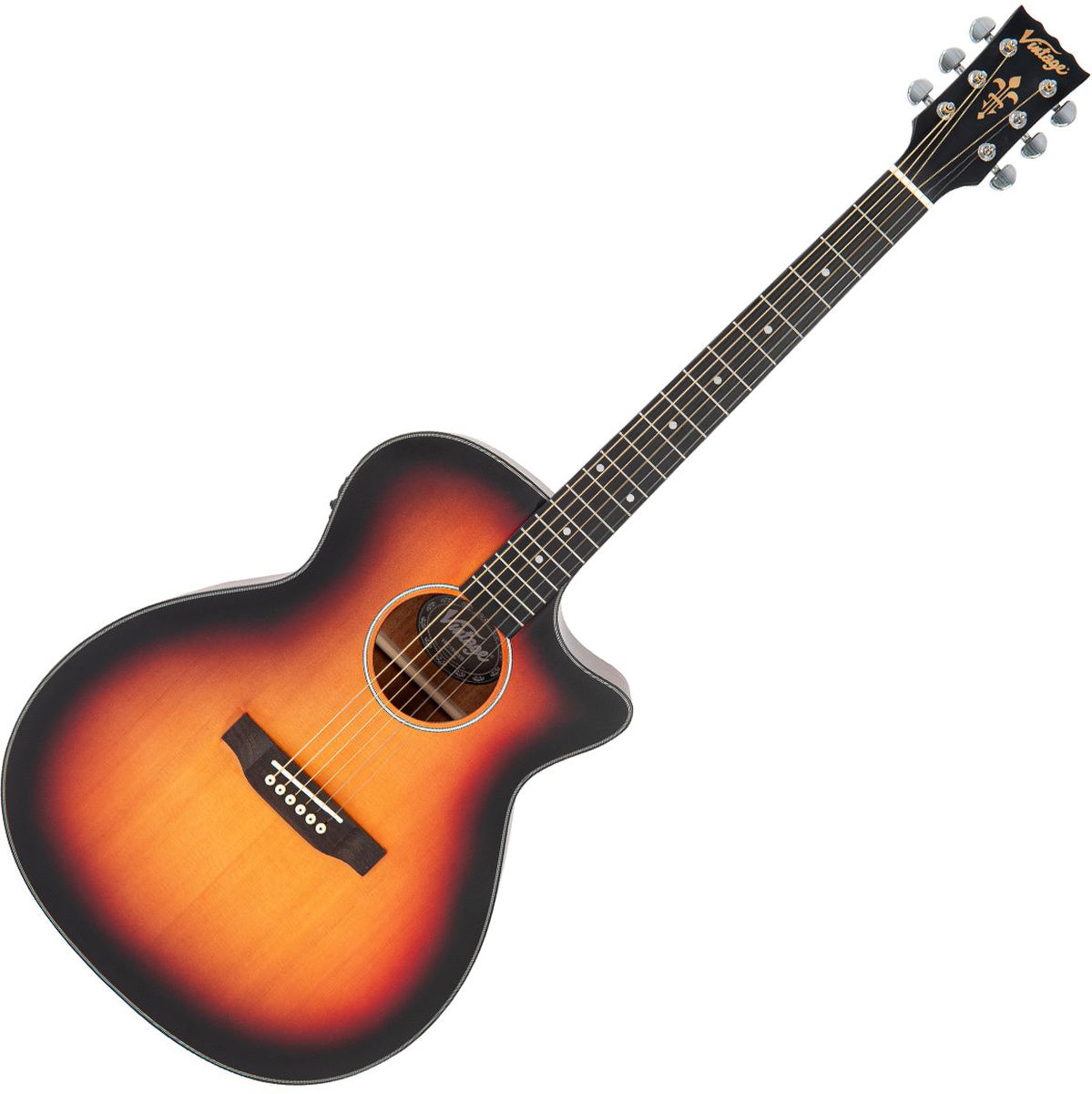 Vintage Stage Seriesgrand Cutaway Electro Guitar - Sunburst