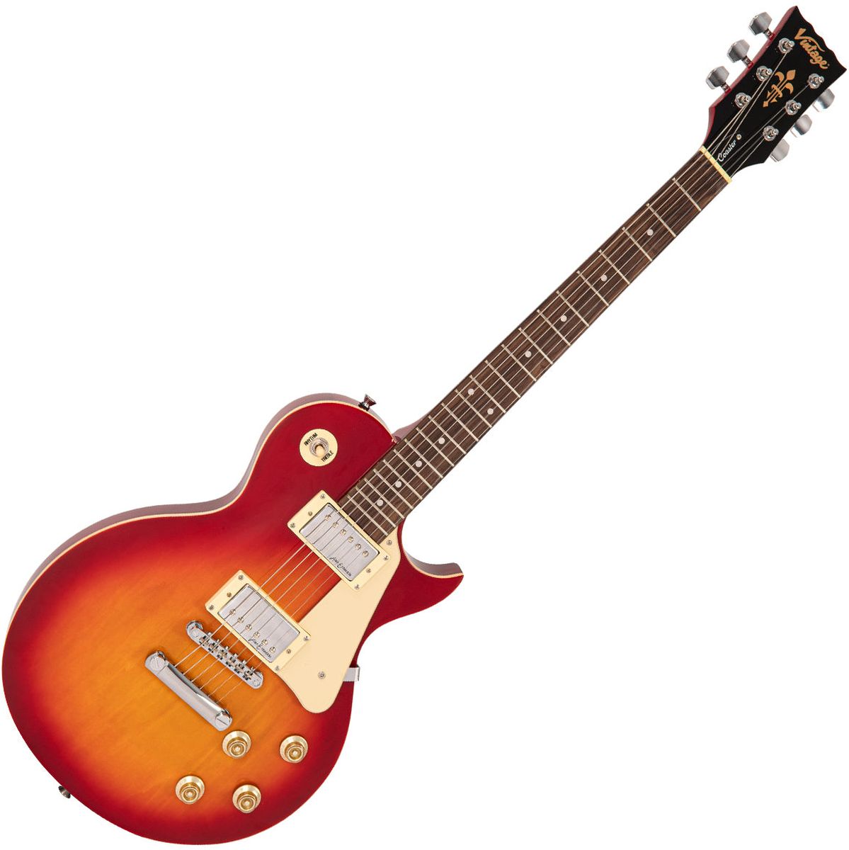 Vintage V10 Coaster Electric Guitar Pack - Cherry Sunburst