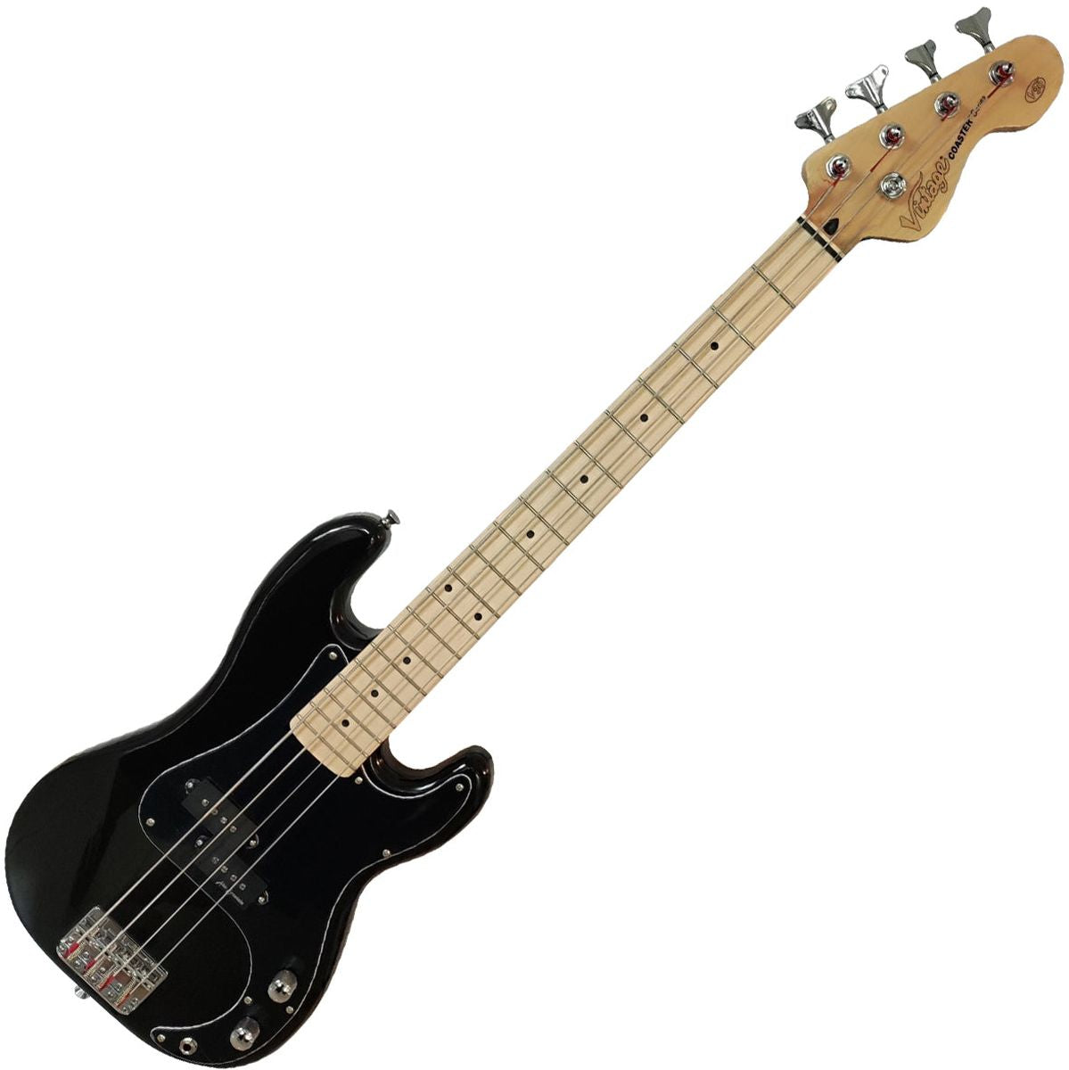 Vintage V30 Coaster 78 Bass Guitar Pack - Gloss Black