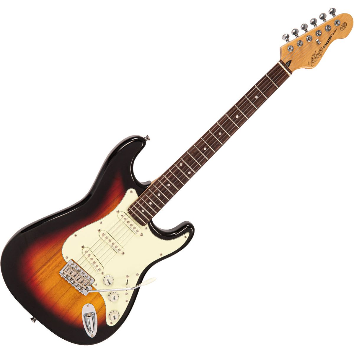 Vintage V60 Coaster Electric Guitar Pack - 3 Tone Sunburst