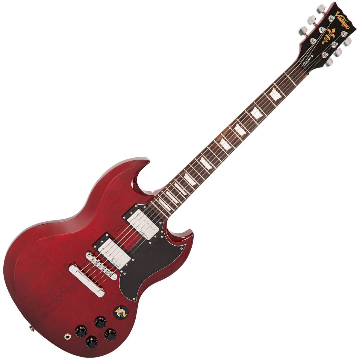 Vintage V69 Coaster Electric Guitar Pack - Cherry Red
