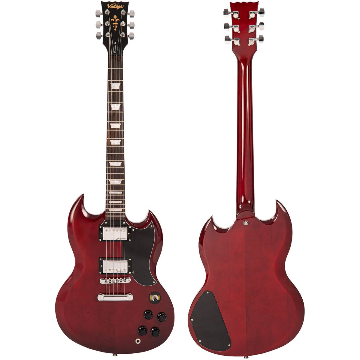 Vintage V69 Coaster Electric Guitar Pack - Cherry Red