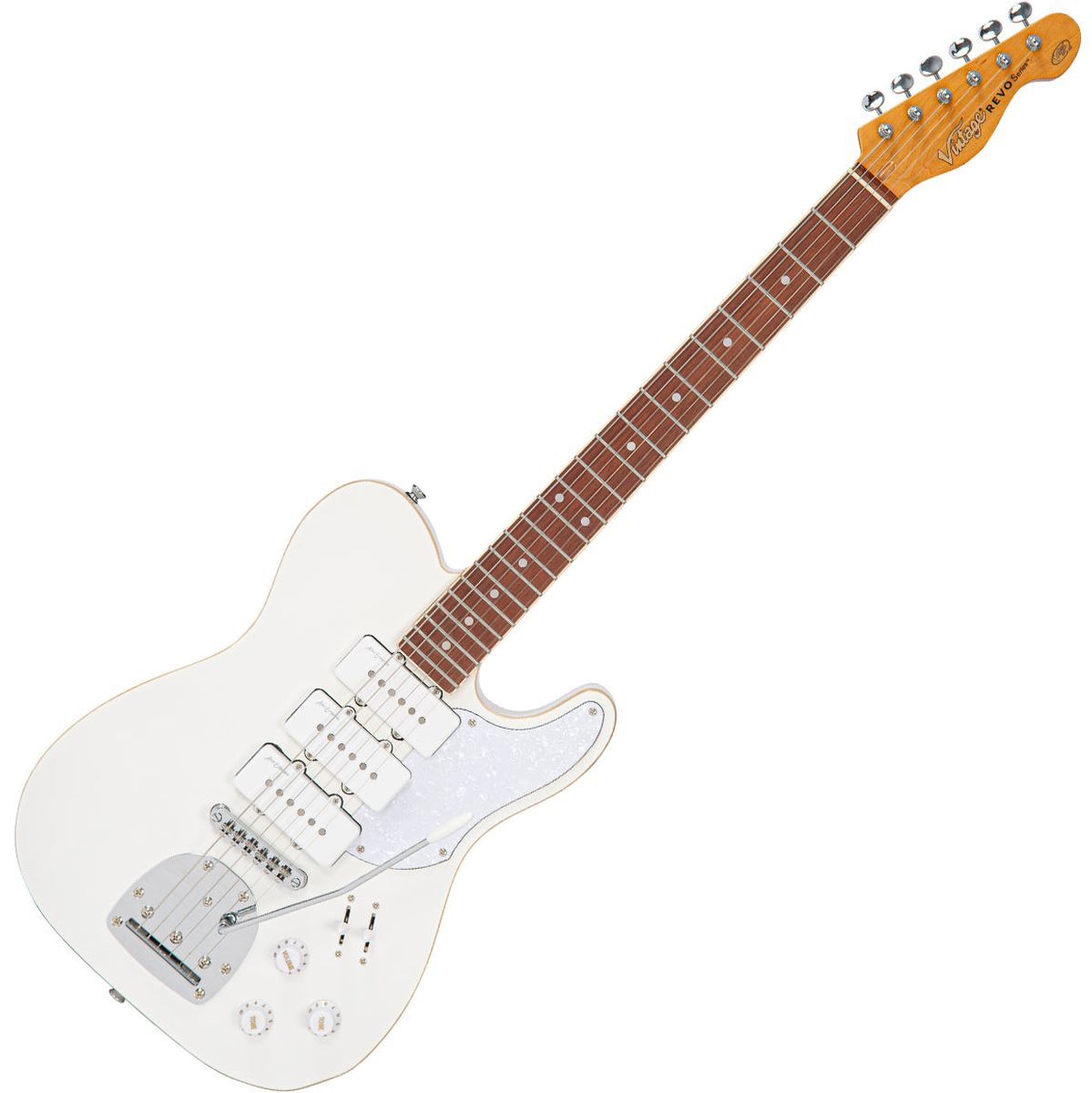 Vintage Revo Series Trio Guitar - Arctic White