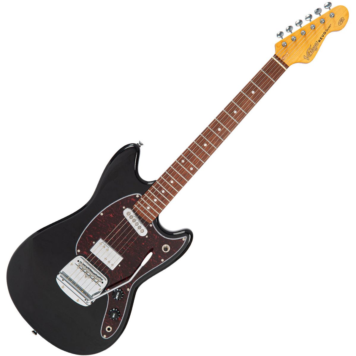 Vintage Revo Series Colt HS Duo Guitar - Boulevard Black