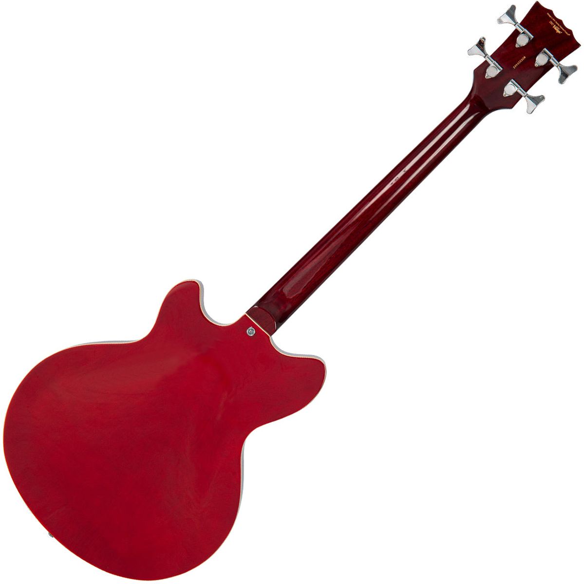 Vintage Revo Series Supreme Semi Acoustic Bass - Cherry Red