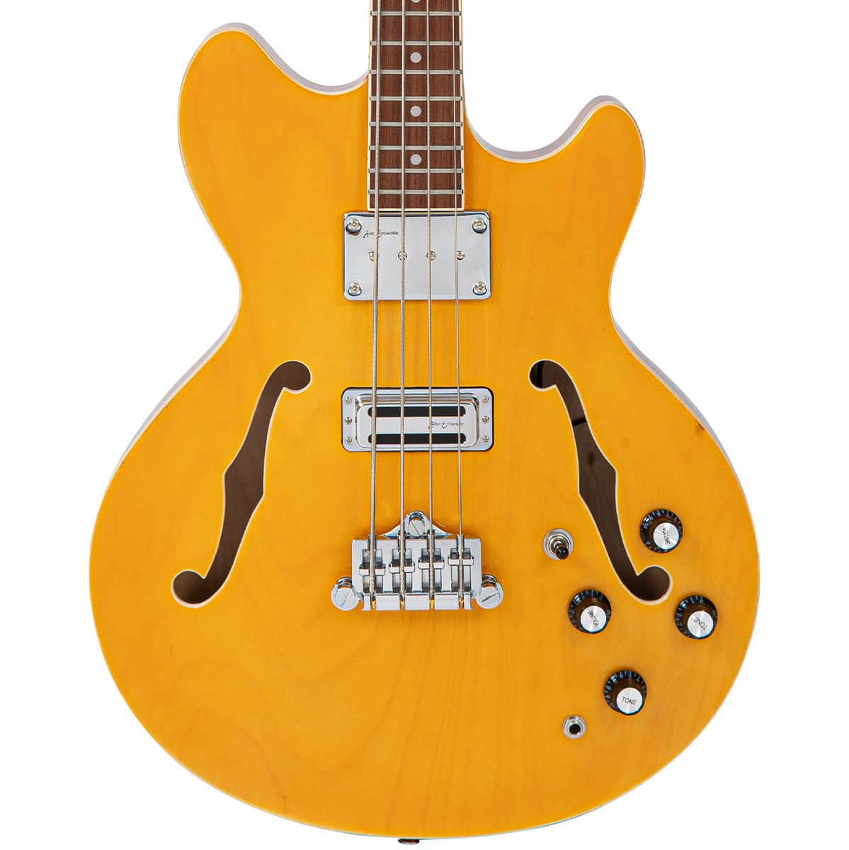 Vintage Revo Series Supreme Semi Acoustic Bass - Natural