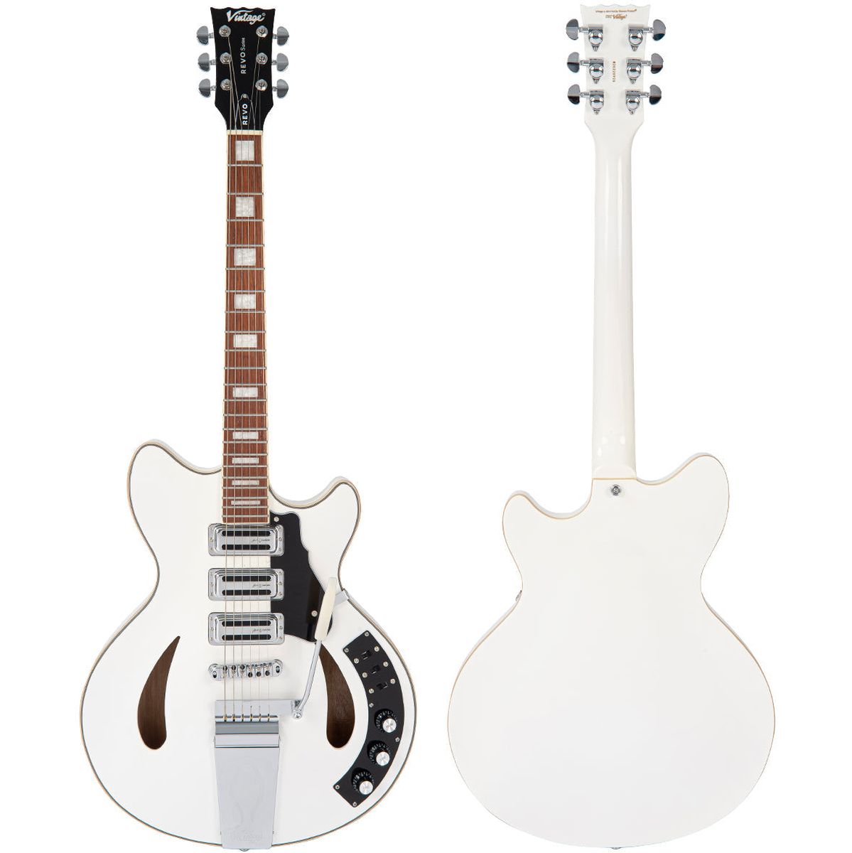 Vintage Revo Series Custom Supreme Guitar - Arctic White