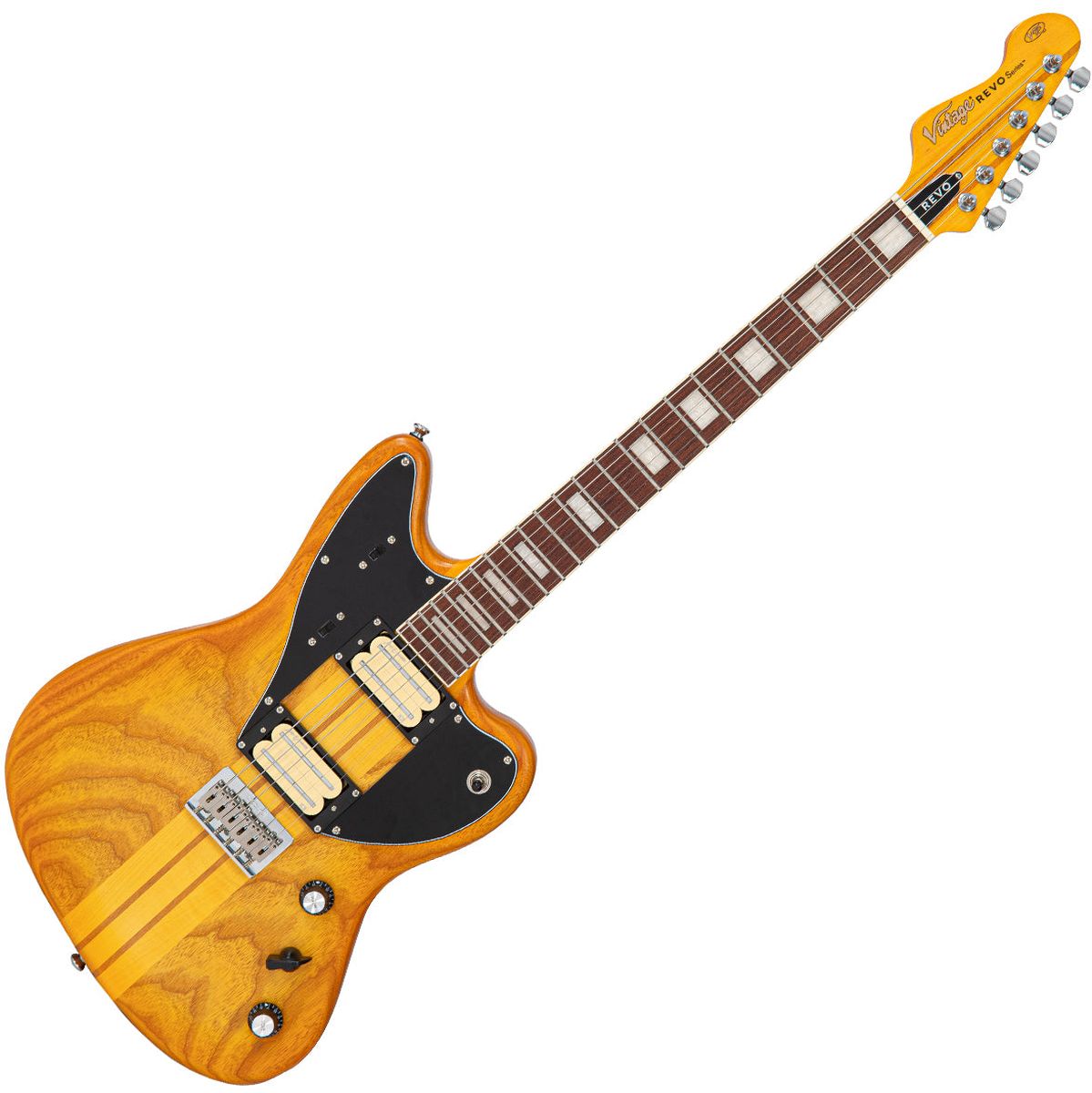 Vintage Revo Series Integra Guitar - Amberburst