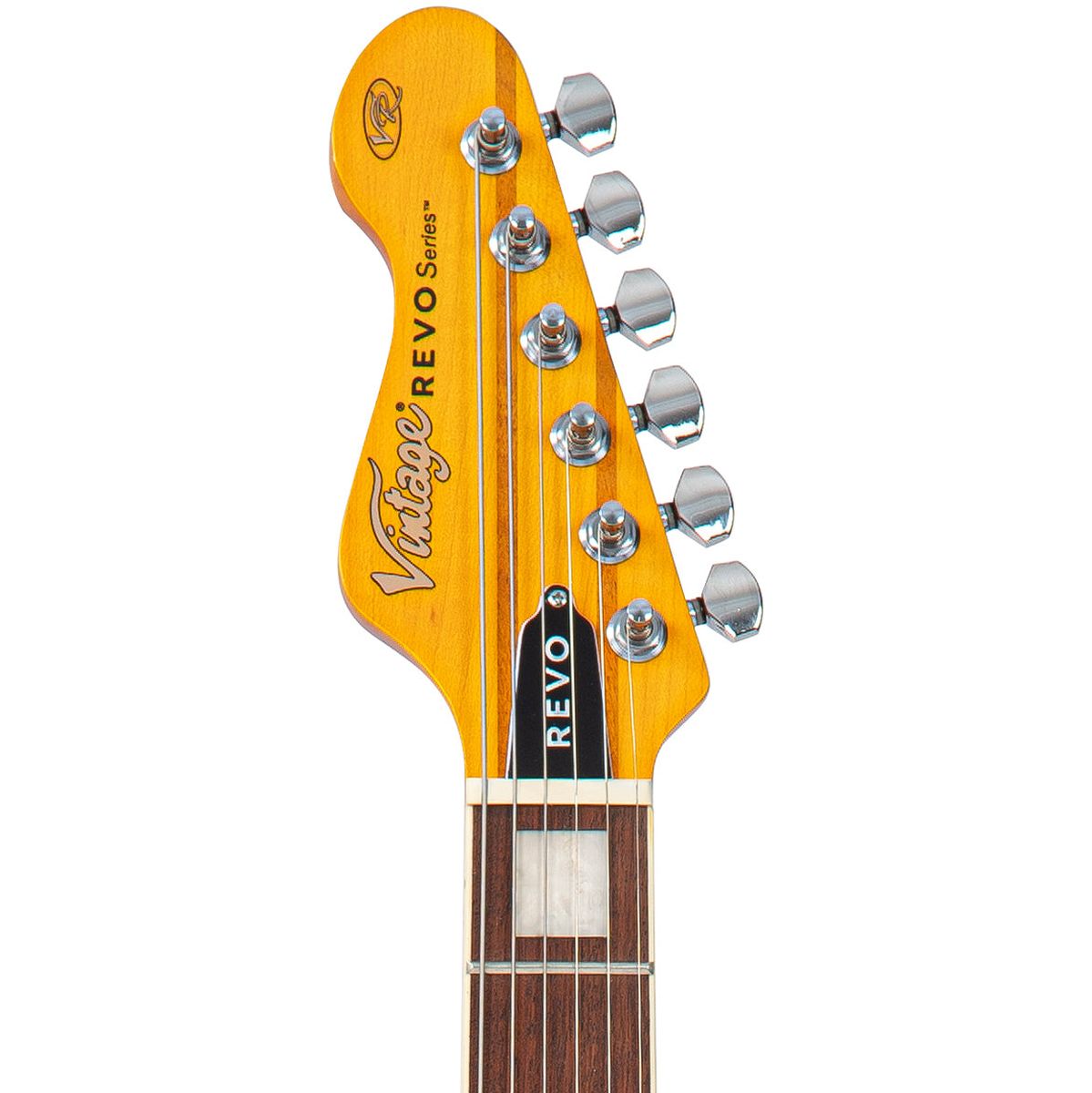 Vintage Revo Series Integra Guitar - Amberburst