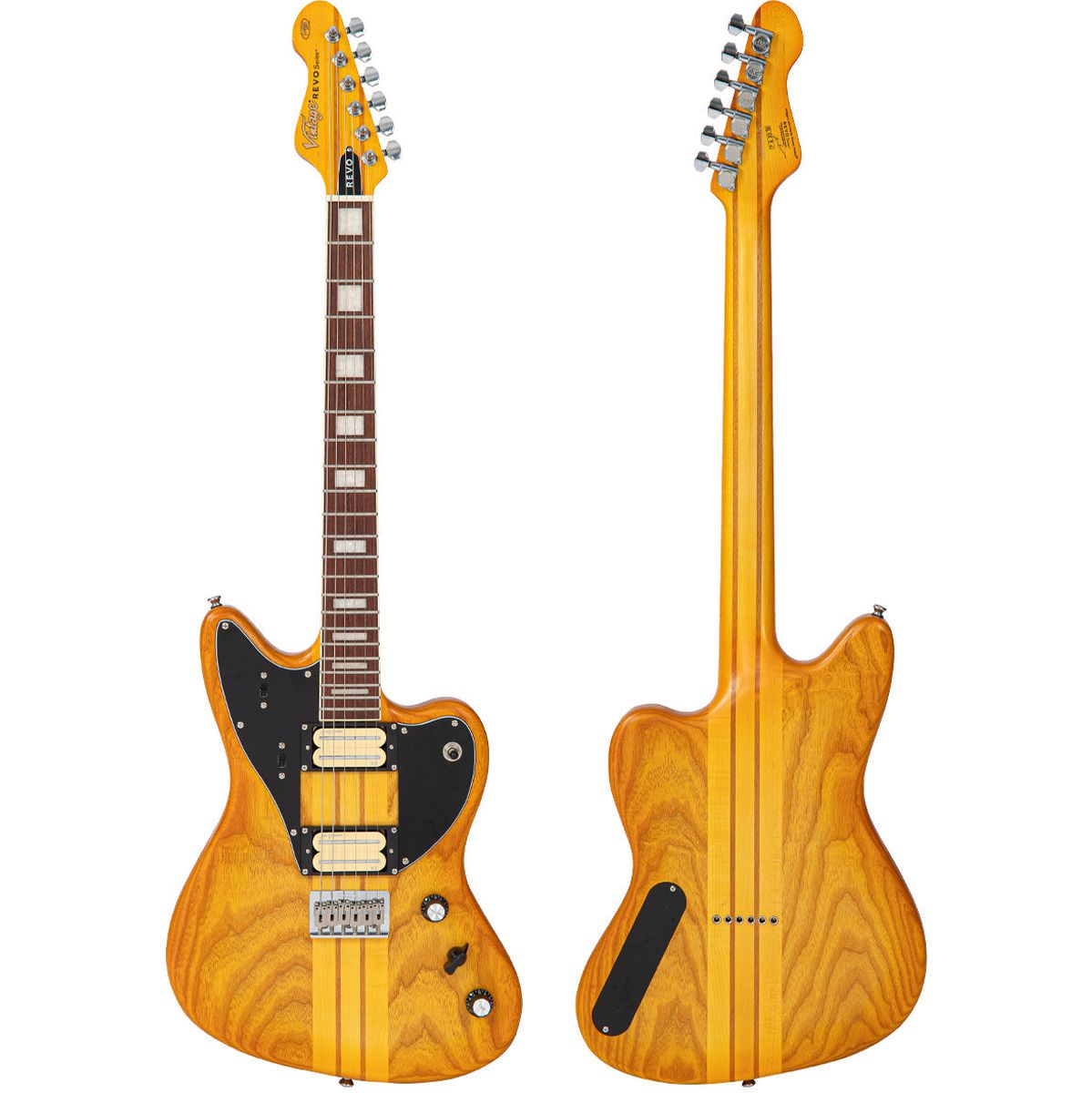 Vintage Revo Series Integra Guitar - Amberburst