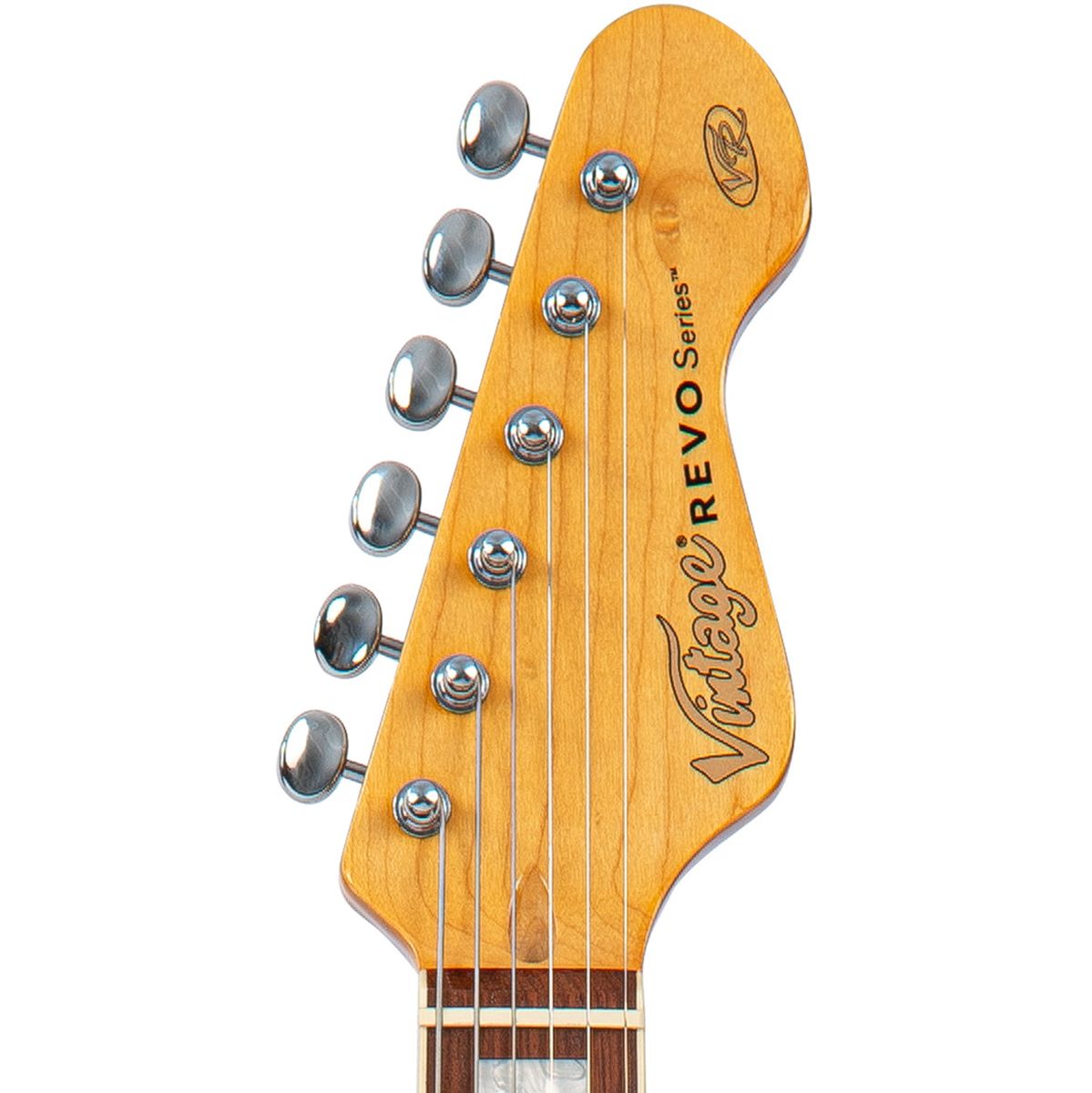 Vintage Revo Series Surfmaster 90 Guitar - Amberburst