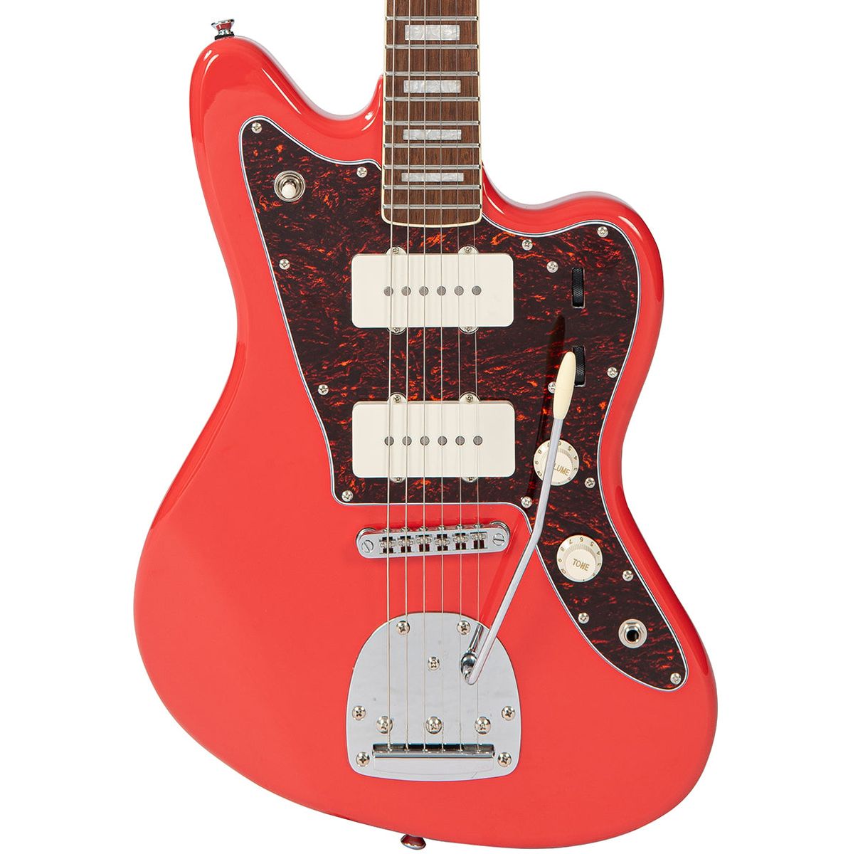 Vintage Revo Series Surfmaster 90 Guitar - Firenza Red