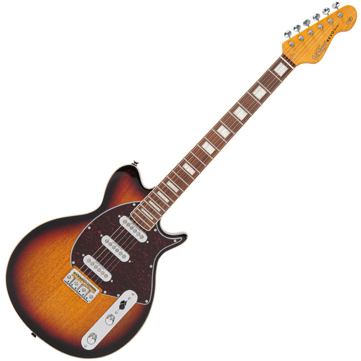 Vintage Revo Series Vision Guitar - Two Tone Sunburst