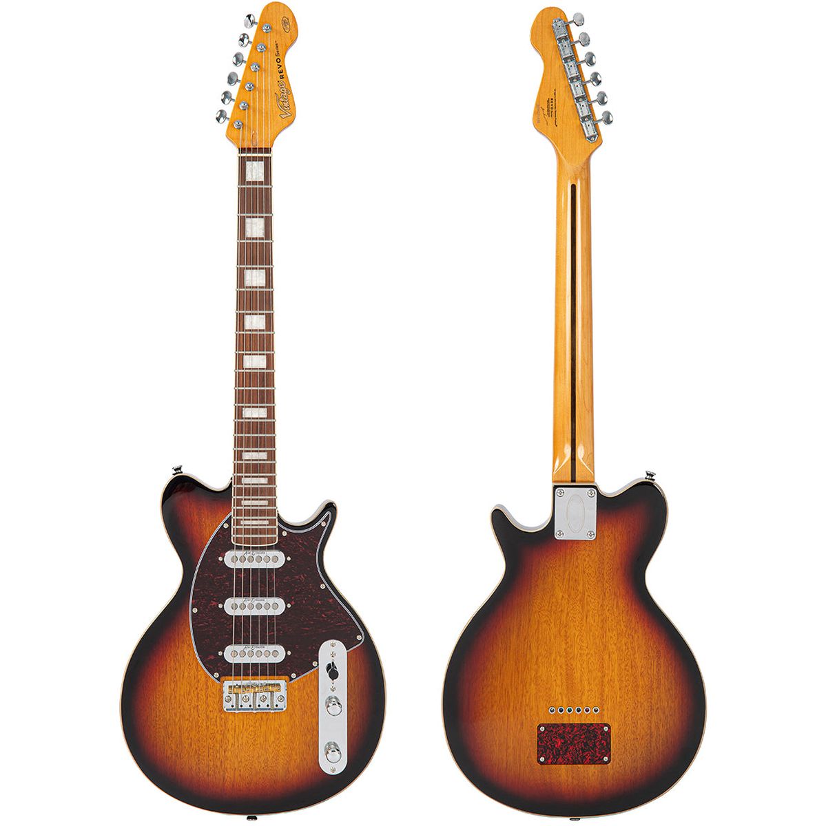 Vintage Revo Series Vision Guitar - Two Tone Sunburst