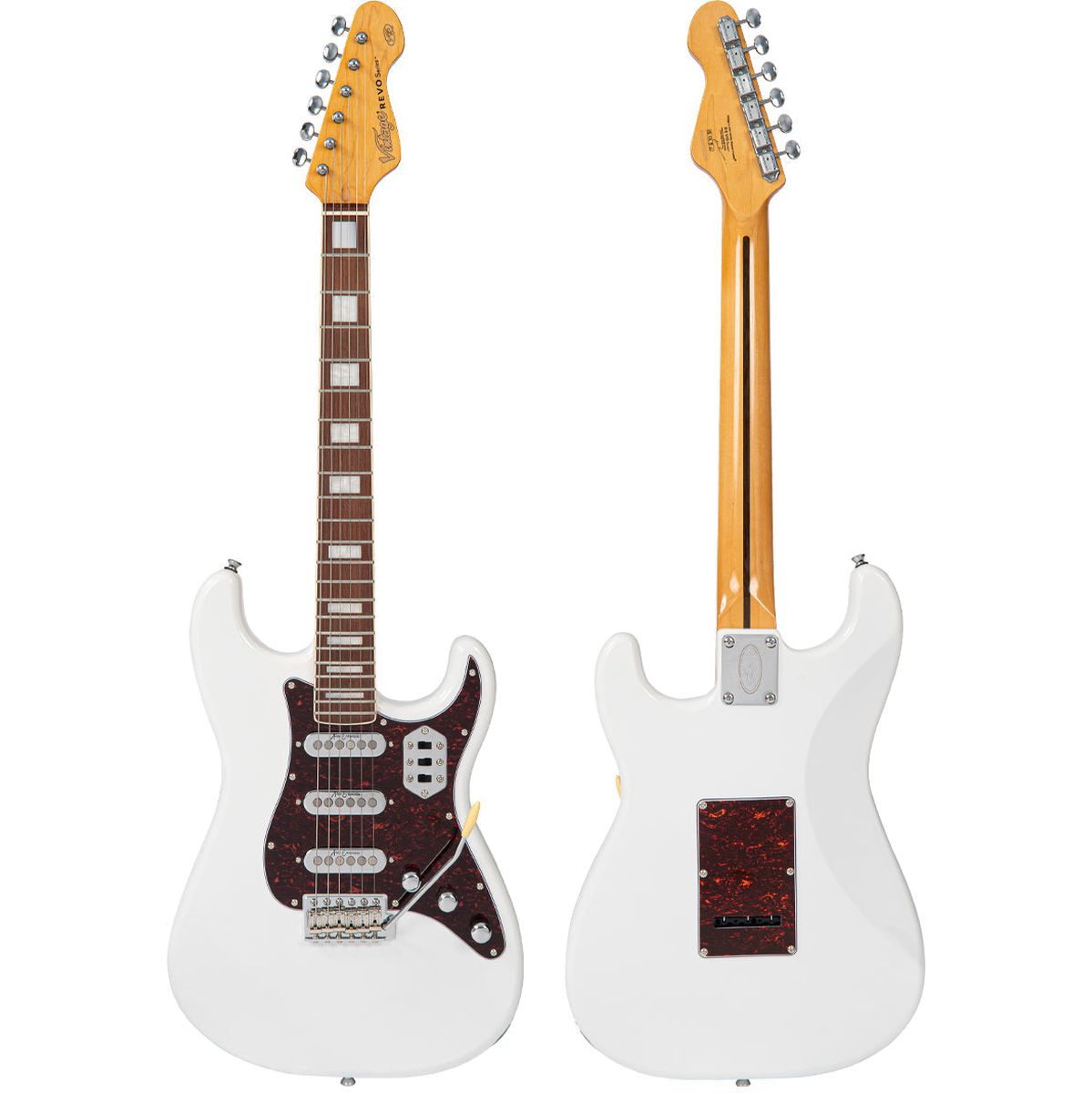 Vintage Revo Series Deluxe Guitar - Arctic White