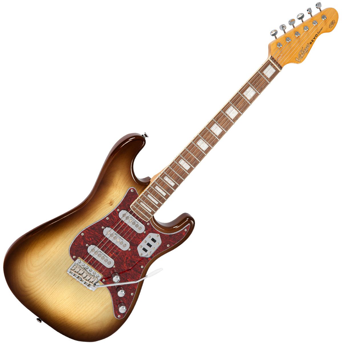 Vintage Revo Series Deluxe Guitar - Cappuchino Burst