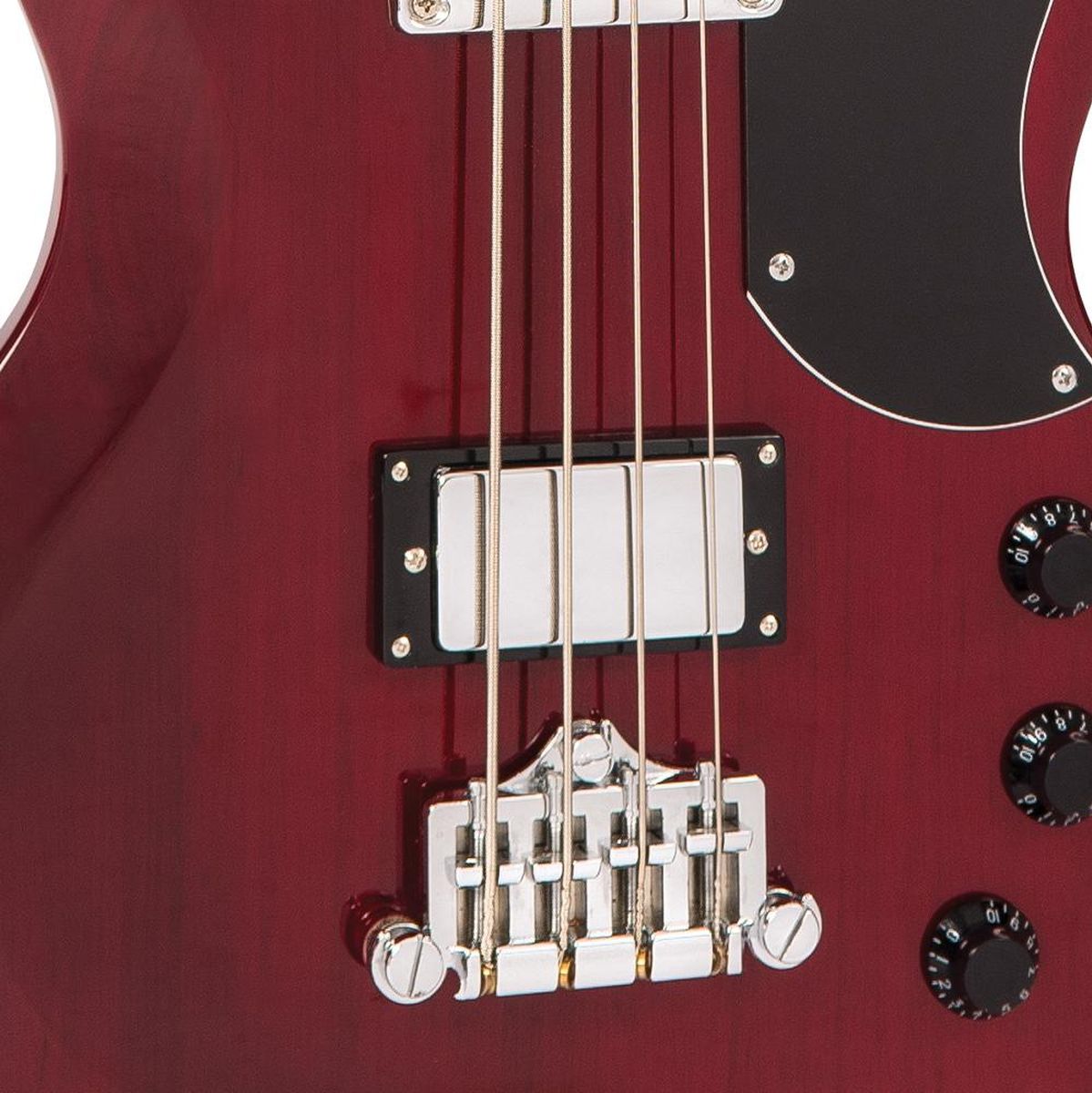 Vintage VS4 Bass-Cherry Red