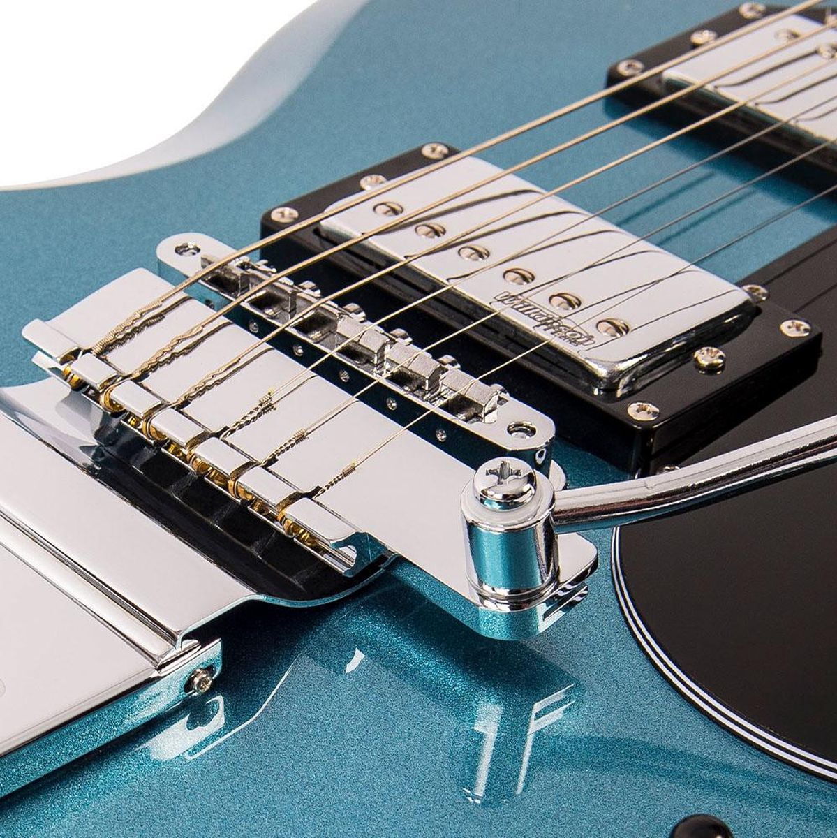 Vintage VS6 Guitar Wvibrola Tailpiece - Gun Hill Blue