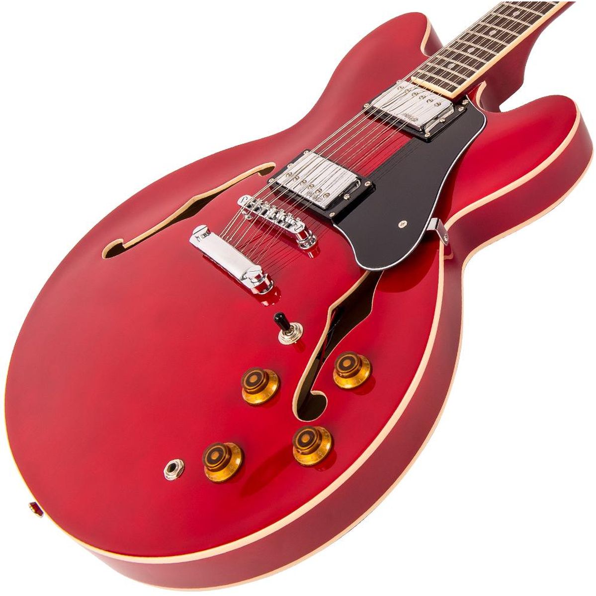 Vintage Semi-Acoustic 12 String Guitar - Cherry Red