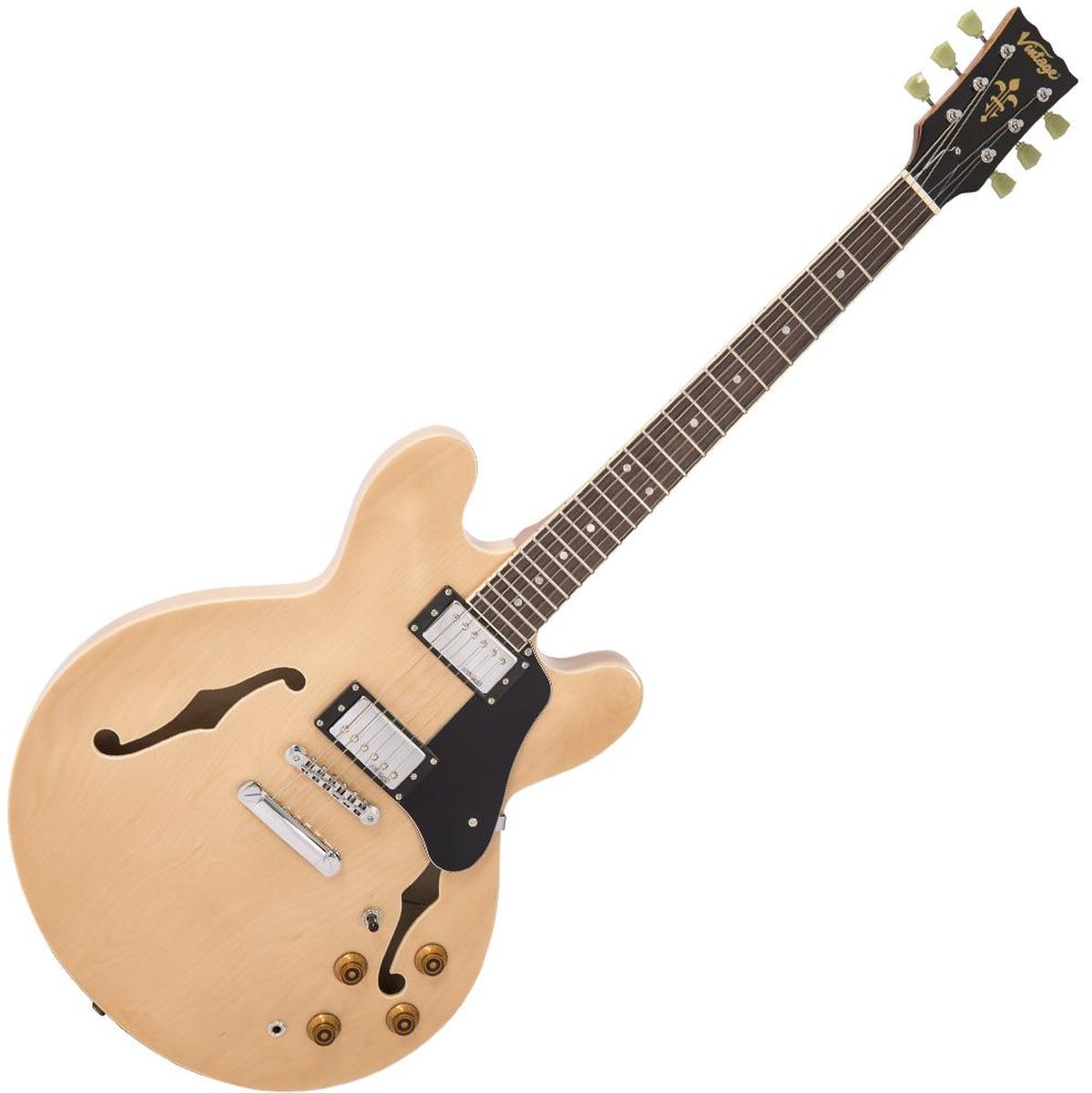 Vintage Semi-Acoustic Guitar - Natural Maple